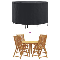 Produktbild för Möbelöverdrag Svart 102 x 102 x 71 cm 420D Oxford Tyg