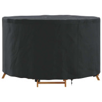 Produktbild för Möbelöverdrag Svart 128 x 128 x 71 cm 210D Oxford Tyg