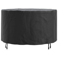 Produktbild för Möbelöverdrag Svart 128 x 128 x 71 cm 210D Oxford Tyg