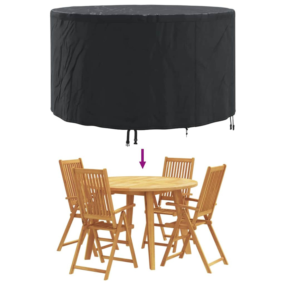 Produktbild för Möbelöverdrag Svart 157 x 157 x 71 cm 210D Oxford Tyg