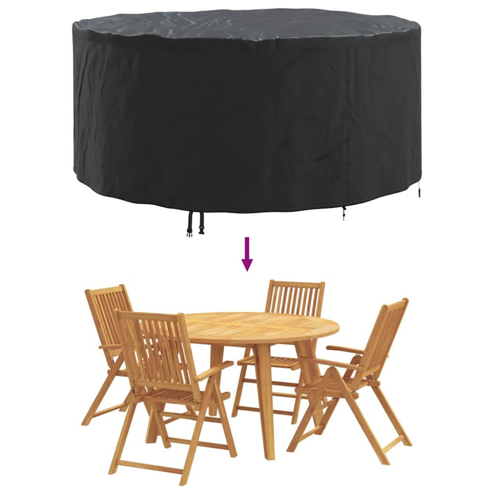 Produktbild för Möbelöverdrag Svart 200 x 200 x 71 cm 420D Oxford Tyg
