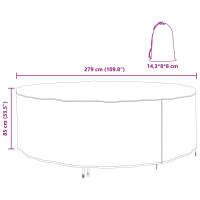 Produktbild för Möbelöverdrag Svart 279 x 279 x 85 cm 210D Oxford Tyg