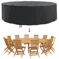 Produktbild för Möbelöverdrag Svart 320 x 320 x 85 cm 420D Oxford Tyg