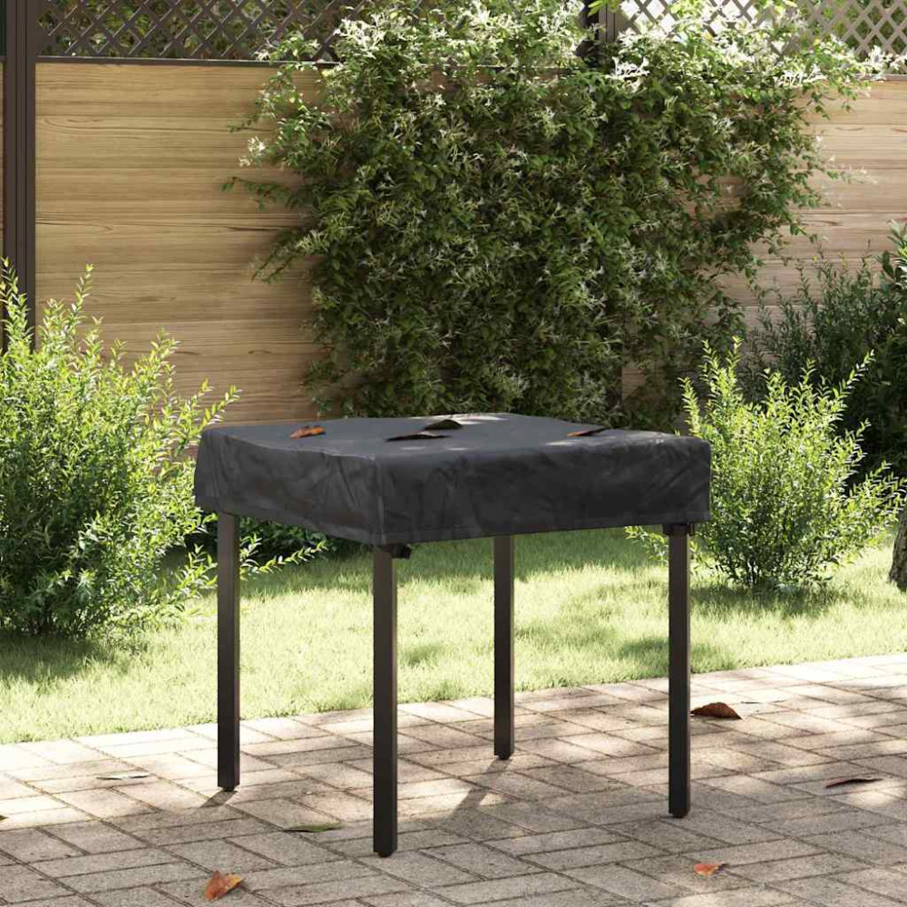 Produktbild för Bordskydd Enfärgad Svart 62 x 62 x 15 cm tyg