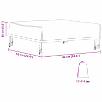 Produktbild för Bordskydd Enfärgad Svart 62 x 62 x 15 cm tyg