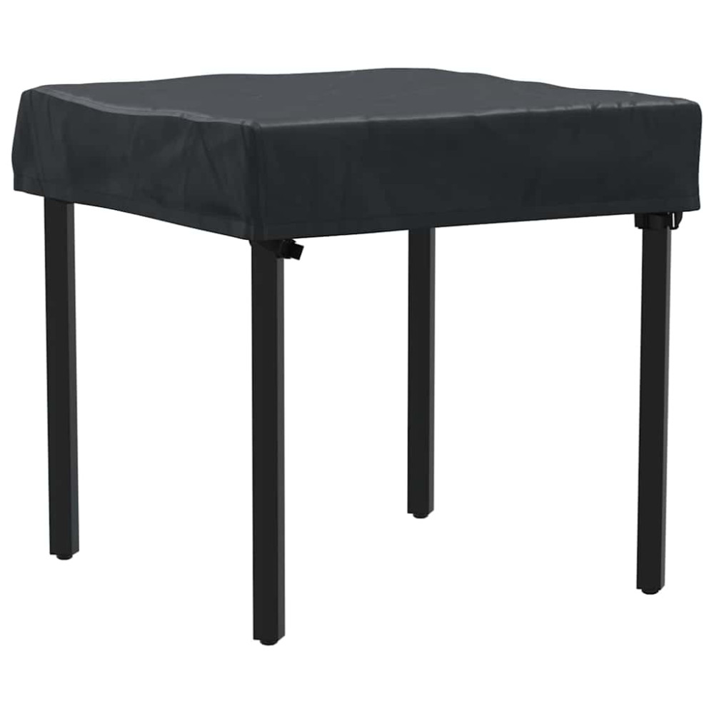 Produktbild för Bordskydd Enfärgad Svart 62 x 62 x 15 cm tyg