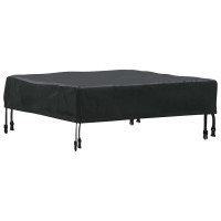 Produktbild för Bordskydd Enfärgad Svart 62 x 62 x 15 cm tyg