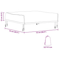 Produktbild för Bordskydd Enfärgad Svart 72 x 72 x 15 cm tyg