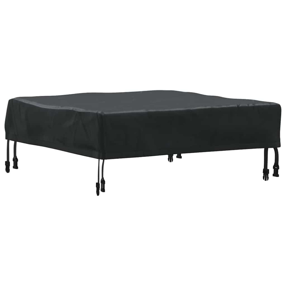Produktbild för Bordskydd Enfärgad Svart 72 x 72 x 15 cm tyg