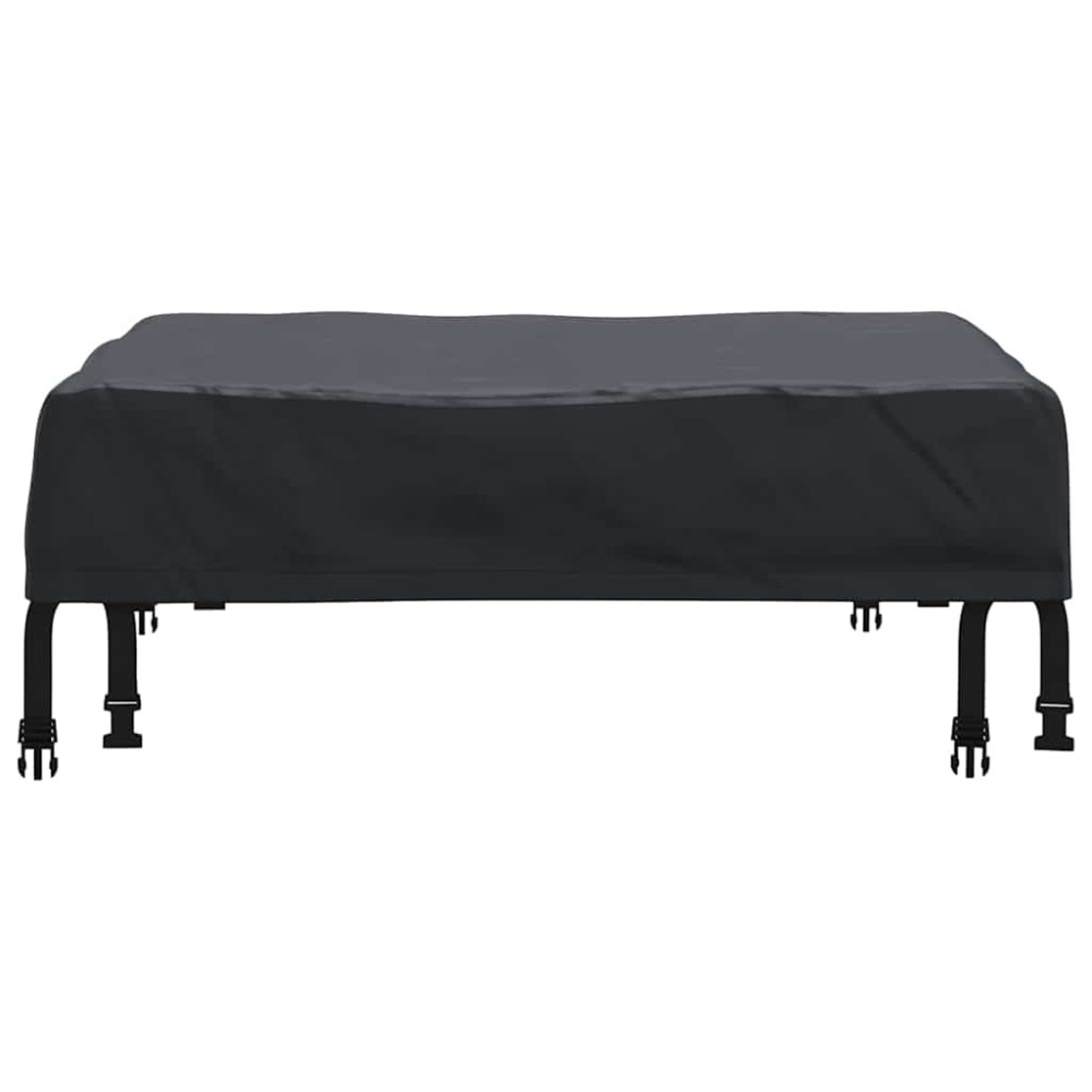 Produktbild för Bordskydd Enfärgad Svart 72 x 72 x 15 cm tyg
