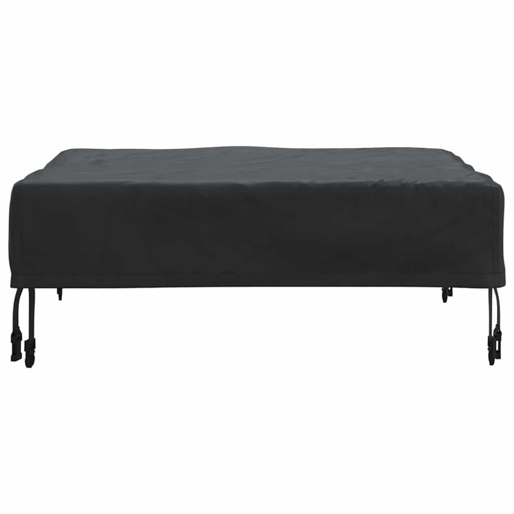 Produktbild för Bordskydd Enfärgad Svart 82 x 82 x 15 cm tyg