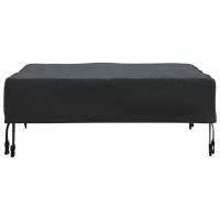 Produktbild för Bordskydd Enfärgad Svart 82 x 82 x 15 cm tyg