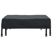 Produktbild för Bordskydd Enfärgad Svart 82 x 82 x 15 cm tyg