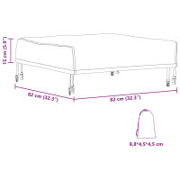 Produktbild för Bordskydd Enfärgad Svart 82 x 82 x 15 cm tyg