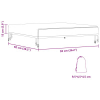 Produktbild för Bordskydd Enfärgad Svart 92 x 92 x 15 cm tyg