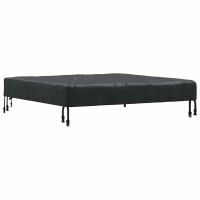 Produktbild för Bordskydd Enfärgad Svart 102 x 102 x 15 cm tyg