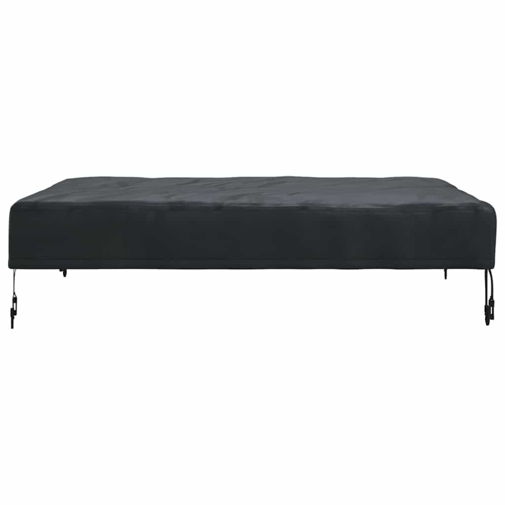 Produktbild för Bordskydd Enfärgad Svart 102 x 102 x 15 cm tyg