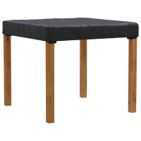 Produktbild för Bordskydd Enfärgad Svart 102 x 102 x 15 cm tyg