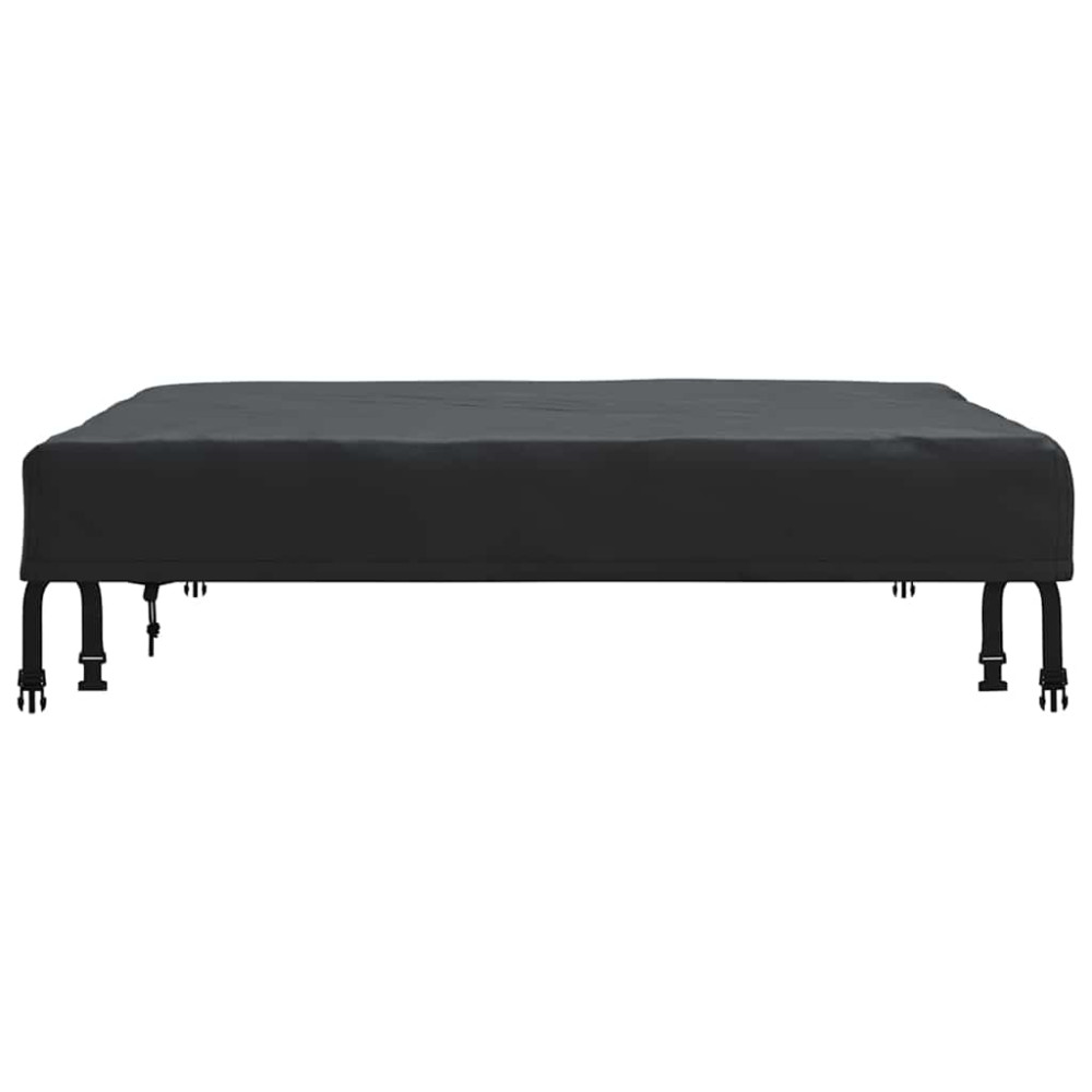 Produktbild för Bordskydd Enfärgad Svart 112 x 112 x 15 cm tyg