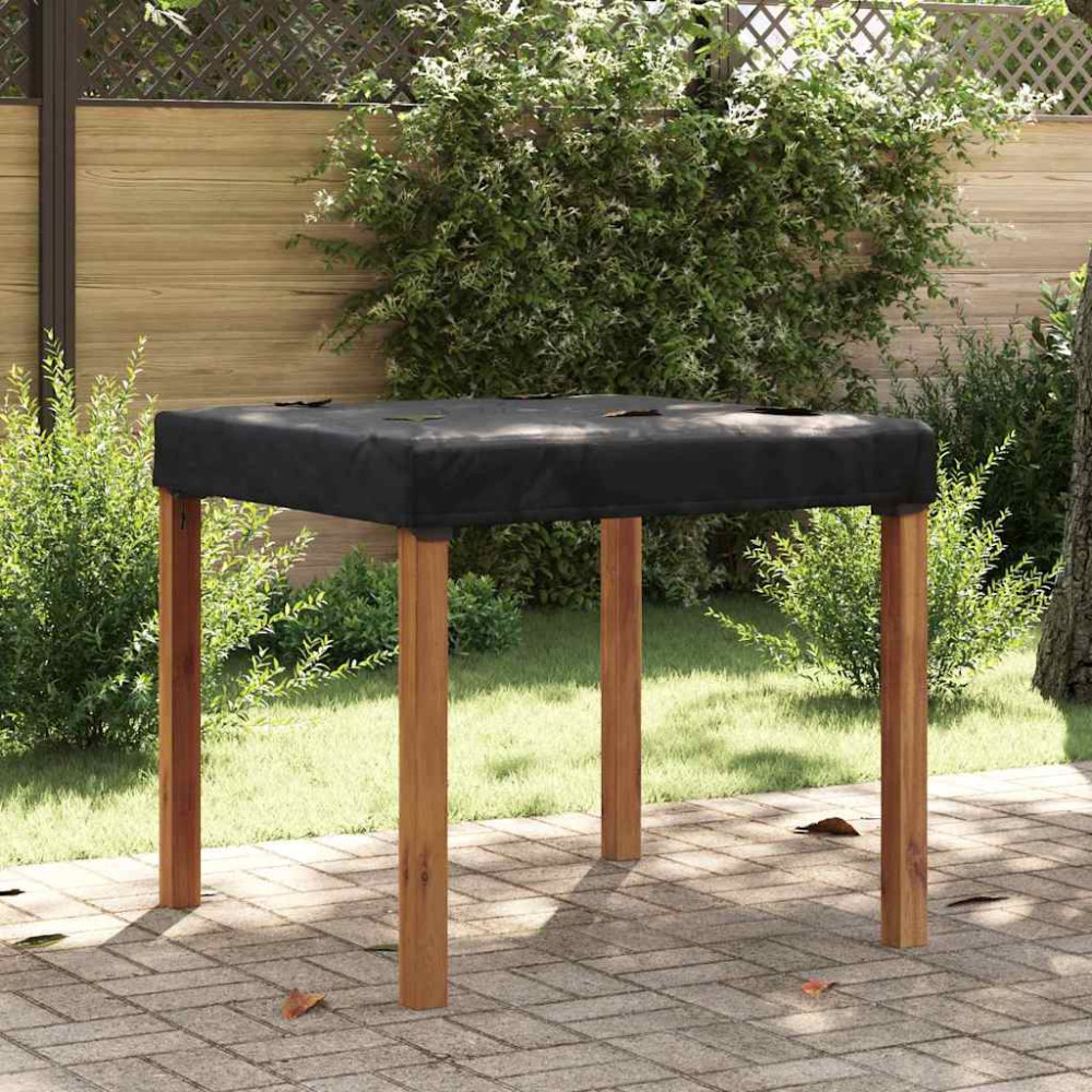 Produktbild för Bordskydd Enfärgad Svart 112 x 112 x 15 cm tyg