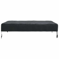 Produktbild för Bordskydd Enfärgad Svart 112 x 112 x 15 cm tyg