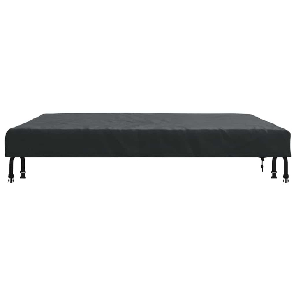 Produktbild för Bordskydd Enfärgad Svart 122 x 122 x 15 cm tyg