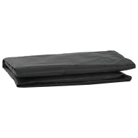 Produktbild för Bordskydd Enfärgad Svart 122 x 122 x 15 cm tyg