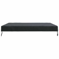 Produktbild för Bordskydd Enfärgad Svart 122 x 122 x 15 cm tyg