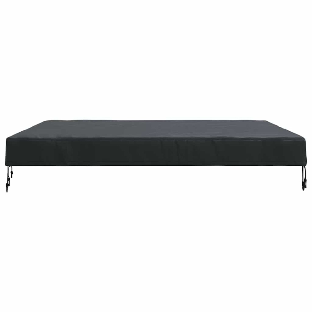 Produktbild för Bordskydd Enfärgad Svart 142 x 142 x 15 cm tyg