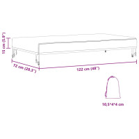 Produktbild för Bordskydd Enfärgad Svart 122 x 72 x 15 cm tyg