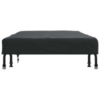 Produktbild för Bordskydd Enfärgad Svart 122 x 72 x 15 cm tyg