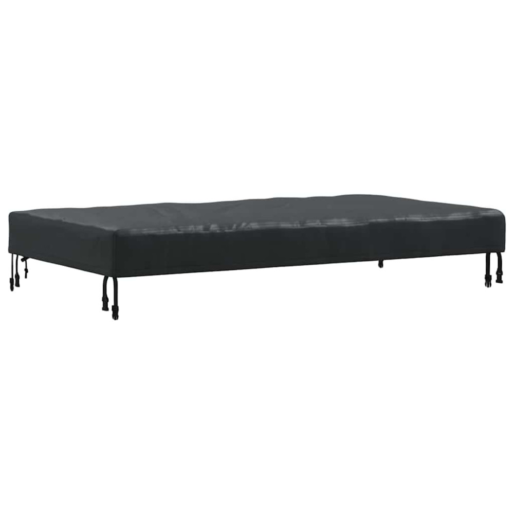Produktbild för Bordskydd Enfärgad Svart 122 x 72 x 15 cm tyg