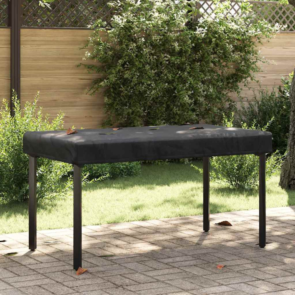 Produktbild för Bordskydd Enfärgad Svart 142 x 82 x 15 cm tyg
