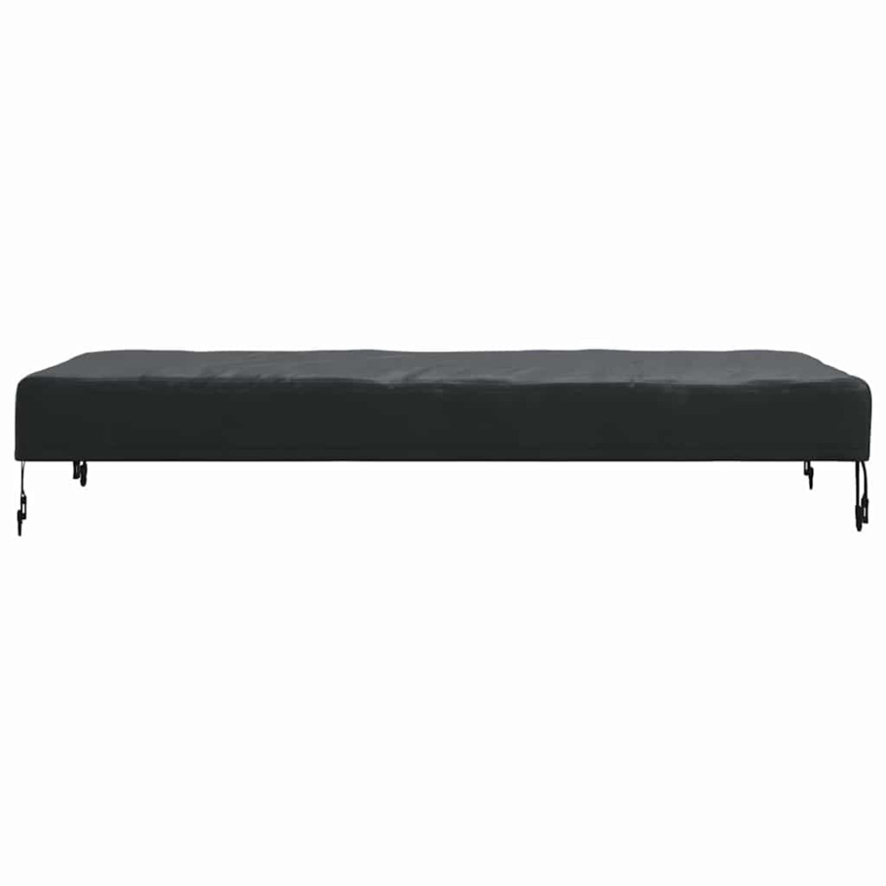 Produktbild för Bordskydd Enfärgad Svart 142 x 82 x 15 cm tyg