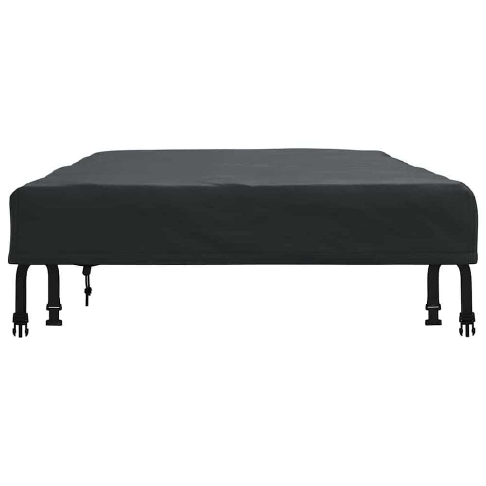 Produktbild för Bordskydd Enfärgad Svart 142 x 82 x 15 cm tyg