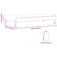 Produktbild för Bordskydd Enfärgad Svart 142 x 82 x 15 cm tyg