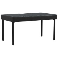 Produktbild för Bordskydd Enfärgad Svart 142 x 82 x 15 cm tyg