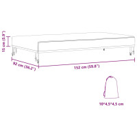Produktbild för Bordskydd Enfärgad Svart 152 x 92 x 15 cm tyg