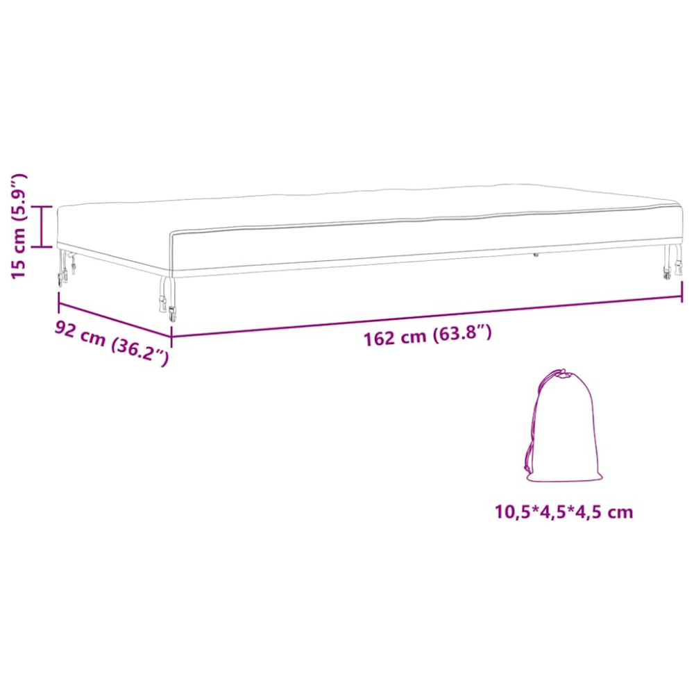 Produktbild för Bordskydd Enfärgad Svart 162 x 92 x 15 cm tyg