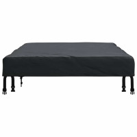 Produktbild för Bordskydd Enfärgad Svart 162 x 92 x 15 cm tyg
