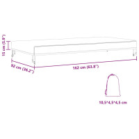 Produktbild för Bordskydd Enfärgad Svart 162 x 92 x 15 cm tyg