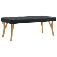 Produktbild för Bordskydd Enfärgad Svart 162 x 92 x 15 cm tyg