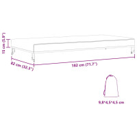 Produktbild för Bordskydd Enfärgad Svart 182 x 92 x 15 cm tyg