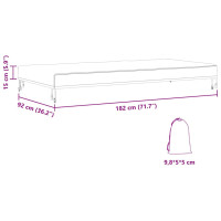 Produktbild för Bordskydd Enfärgad Svart 182 x 92 x 15 cm tyg