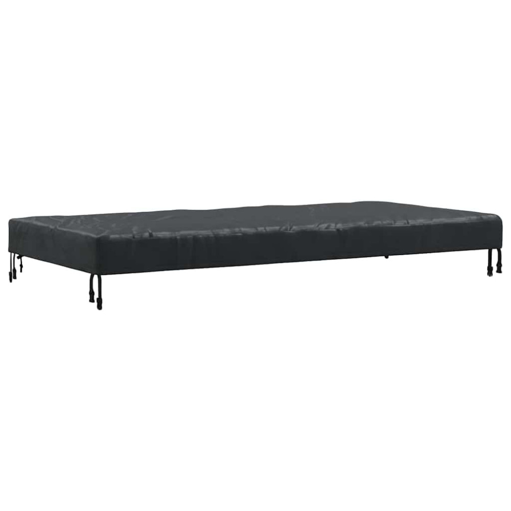 Produktbild för Bordskydd Enfärgad Svart 182 x 92 x 15 cm tyg