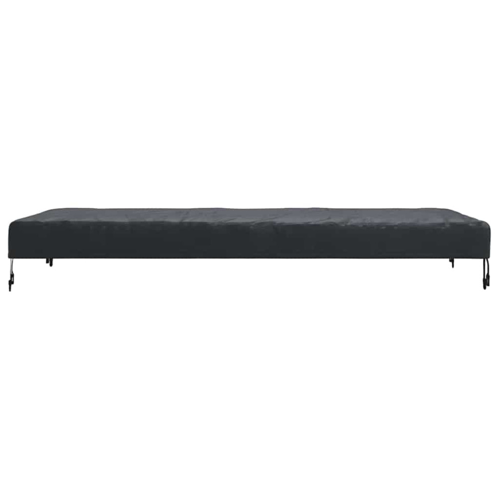 Produktbild för Bordskydd Enfärgad Svart 182 x 92 x 15 cm tyg