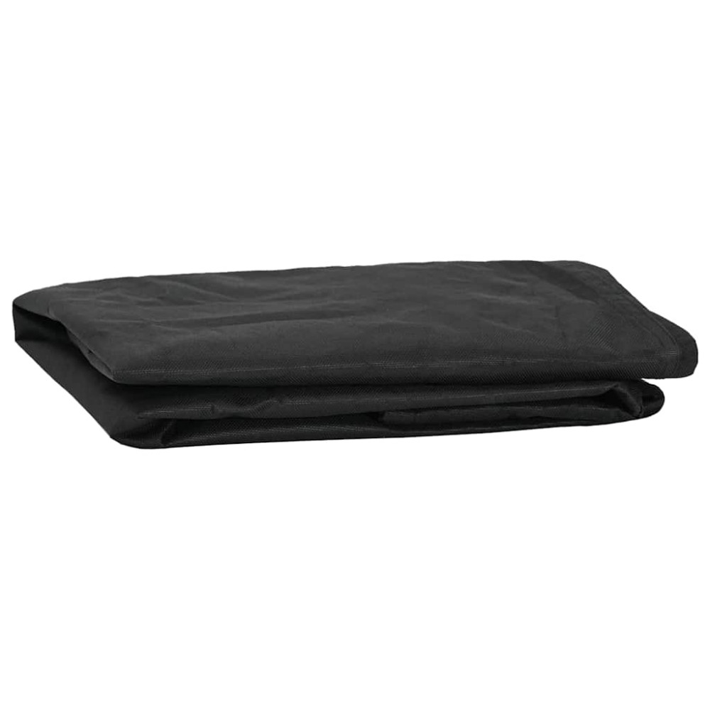 Produktbild för Bordskydd Enfärgad Svart 182 x 92 x 15 cm tyg
