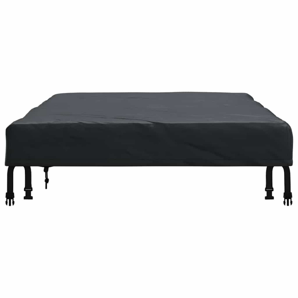 Produktbild för Bordskydd Enfärgad Svart 102 x 182 x 15 cm tyg