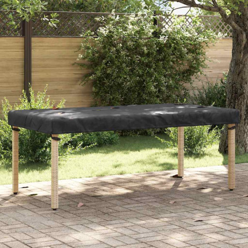 vidaXL Bordskydd Enfärgad Svart 202 x 92 x 15 cm tyg