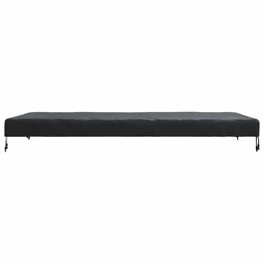 Produktbild för Bordskydd Enfärgad Svart 202 x 92 x 15 cm tyg